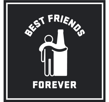 Sottobicchieri birra amici migliori abbracciano la birra - TenStickers