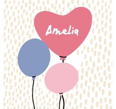 Sottobicchieri matrimonio trio di palloncini a cuore - TenStickers