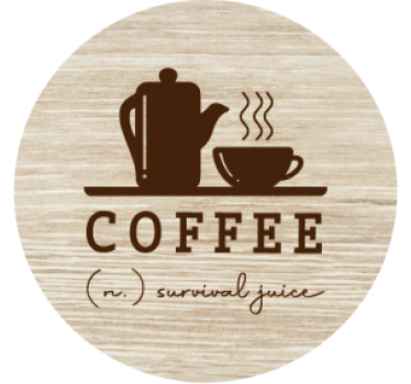 Sottobicchieri personalizzabile caffettiera e tazza - TenStickers