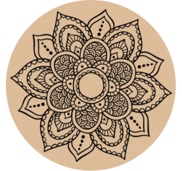 Sottobicchieri con motivi floreali intricati - TenStickers
