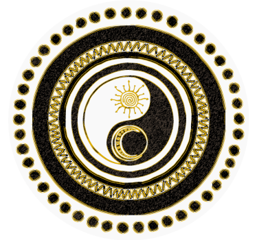 Sottobicchieri nerd motivo circolare yin yang - TenStickers