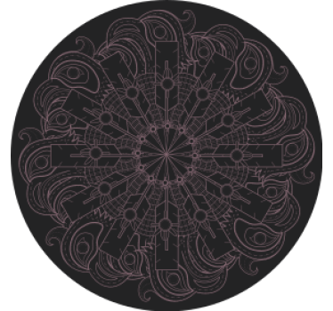 Sottobicchieri con motivi mandala intricati - TenStickers