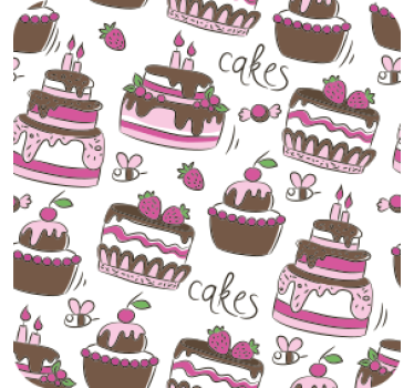 Sottobicchieri matrimonio illustrazione dessert fantasiosa - TenStickers