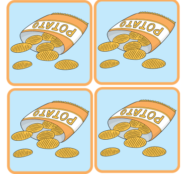 Sottobicchieri nerd illustrazione sacchetto snack - TenStickers