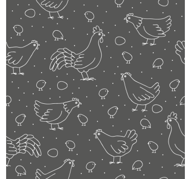 Sottobicchieri vintage motivi di gallina e pulcino - TenStickers