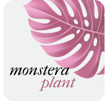 Sottobicchieri personalizzabile foglia di monstera - TenStickers