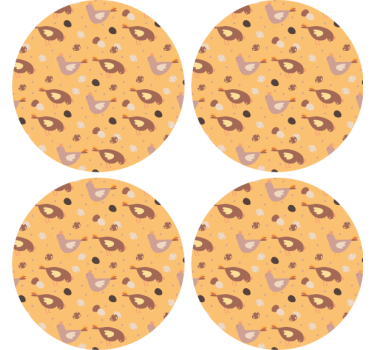 Sottobicchieri nerd modello di uccello stravagante - TenStickers
