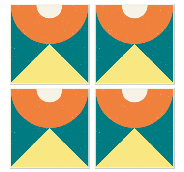 Sottobicchiere vintage Stile vintage colorato - TenStickers
