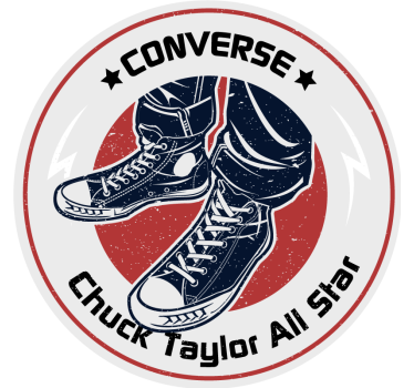 Sottobicchieri vintage design grafico sneaker - TenStickers