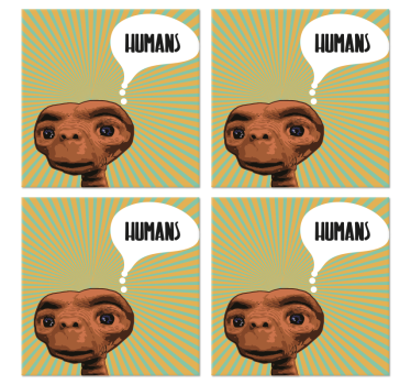 Sottobicchiere  tema frikis E pensare agli umani - TenStickers