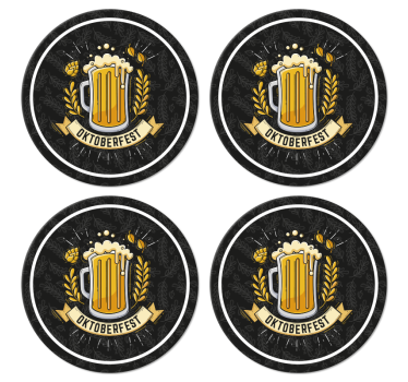 Sottobicchiere personalizzato birra Festa birra oktoberfest - TenStickers