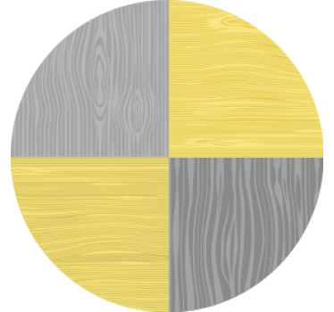 Sottobicchieri con motivi a motivo legno circolare - TenStickers