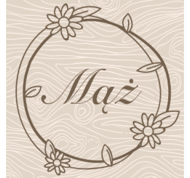 Sottobicchieri personalizzabile con monogramma floreale - TenStickers