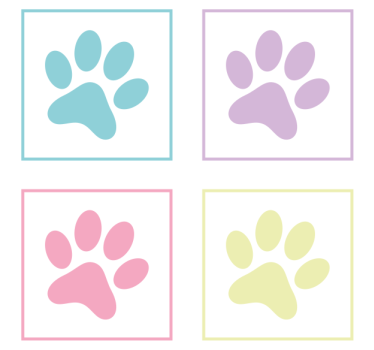 Sottobicchieri moderno orme colorate - TenStickers