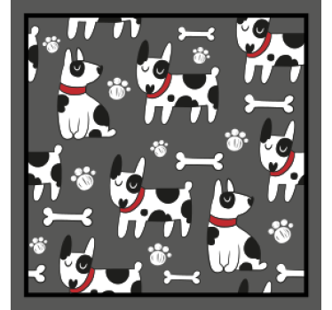 Sottobicchieri moderno con motivo canino giocoso - TenStickers