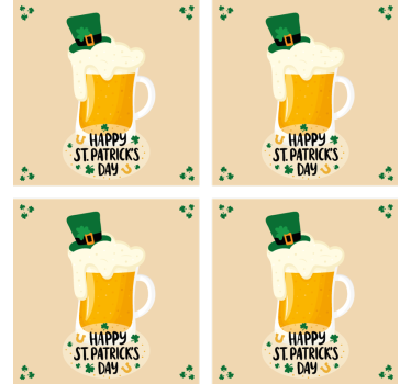 Sottobicchieri birra tazza di birra festiva - TenStickers