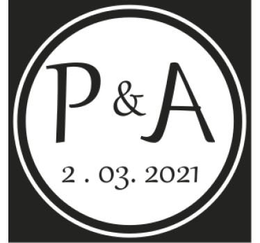 Sottobicchieri personalizzabile coppia di iniziali - TenStickers