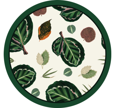 Sottobicchieri con motivi foglie - TenStickers