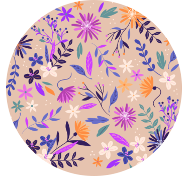 Sottobicchieri con motivi sfondo botanico - TenStickers