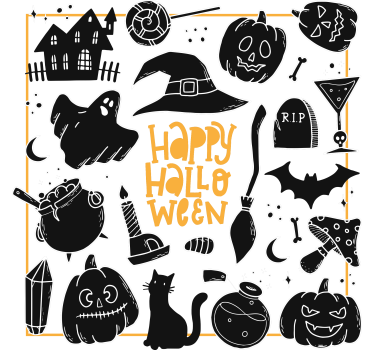 Sottobicchieri halloween illustrazioni inquietanti - TenStickers