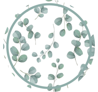 Sottobicchieri con motivi foglia di eucalipto - TenStickers