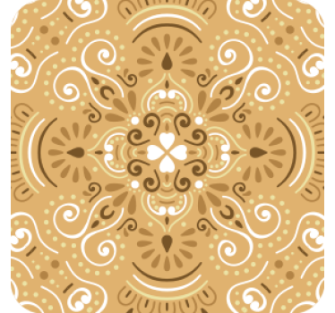 Sottobicchieri con motivi motivo vorticoso intricato - TenStickers