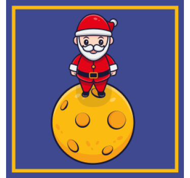 Sottobicchieri natalizi babbo natale su sfera di formaggio - TenStickers