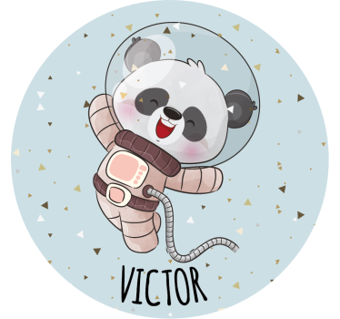 Sottobicchieri vintage panda astronauta allegro - TenStickers