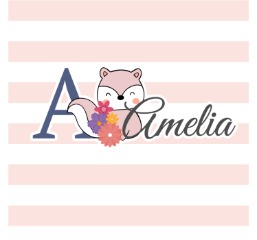 Sottobicchieri personalizzabile illustrazione volpe - TenStickers