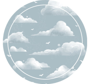 Sottobicchieri con motivi nuvole nel cielo - TenStickers