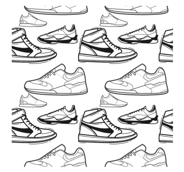 Sottobicchieri moderno motivi silhouette sneaker - TenStickers