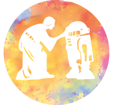 Sottobicchieri nerd silhouette di interazione dei personaggi - TenStickers