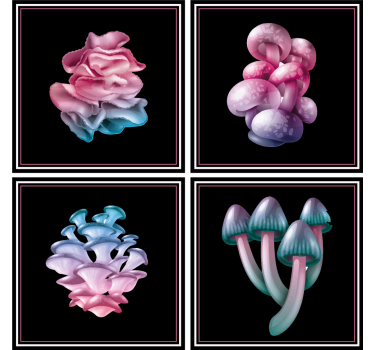 Sottobicchieri moderno forme floreali morbide - TenStickers