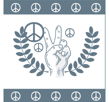 Sottobicchieri con frase simbolo della pace e vittoria - TenStickers