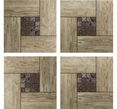 Sottobicchieri effetto piastrella motivo legno - TenStickers