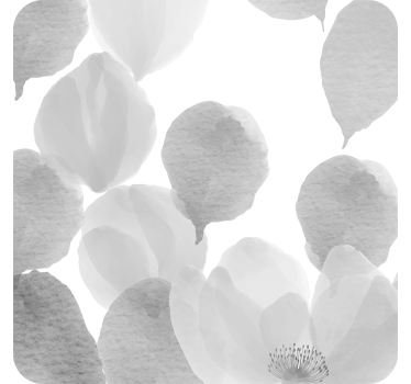 Sottobicchieri con motivi petali grigi sofisticati - TenStickers