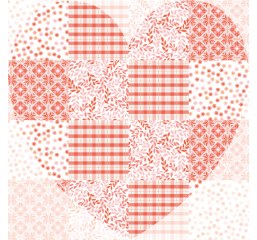 Sottobicchieri natalizi a motivi di cuori patchwork - TenStickers