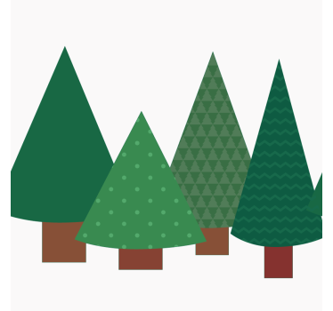 Sottobicchieri natalizi alberi di pino stilizzati - TenStickers