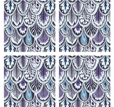 Sottobicchieri con motivi motivo foglia elegante - TenStickers