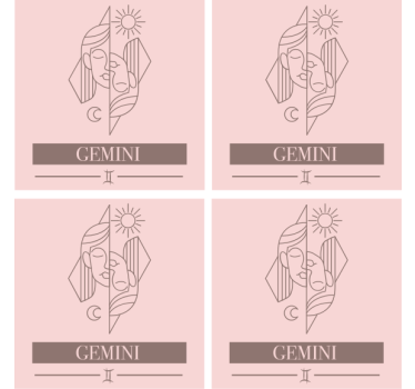 Sottobicchieri con frase doppie facce zodiacali - TenStickers