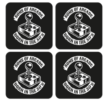 Sottobicchiere  tema vintage Figli degli anni 80 - TenStickers