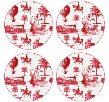 Sottobicchieri vintage scena nautica vintage - TenStickers