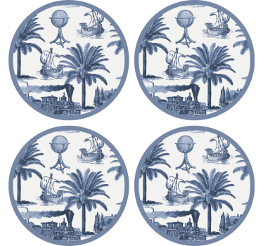 Sottobicchieri vintage tema esplorazione classica - TenStickers