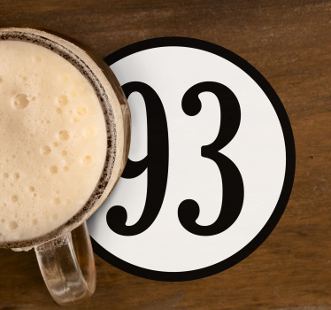 Numero personalizzato rotondi tappetini per birra personalizzati - TenStickers