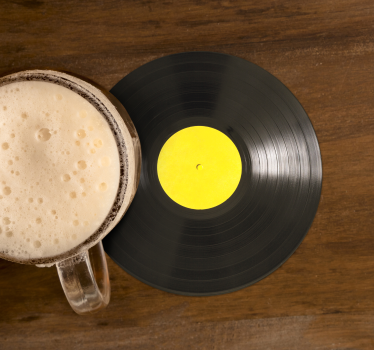Sottobicchiere moderno Disco in vinile - TenStickers