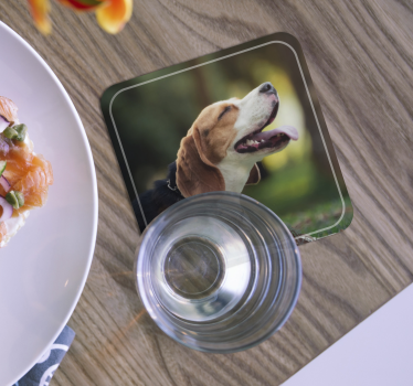 Sottobicchiere  personalizzabile Foto cane personalizzata - TenStickers