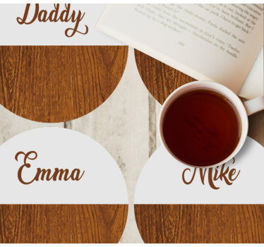 Sottobicchiere  personalizzabile Marmo di legno - TenStickers