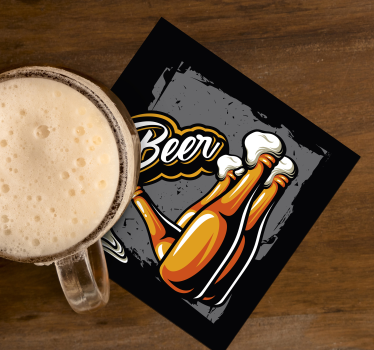 Sottobicchiere personalizzato birra Bottiglia di birra - TenStickers