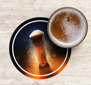 Sottobicchiere personalizzato birra Design di birra fresca - TenStickers