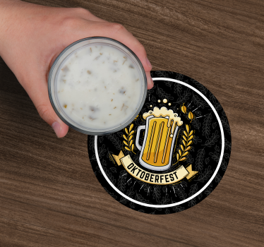 Sottobicchiere personalizzato birra Festa birra oktoberfest - TenStickers